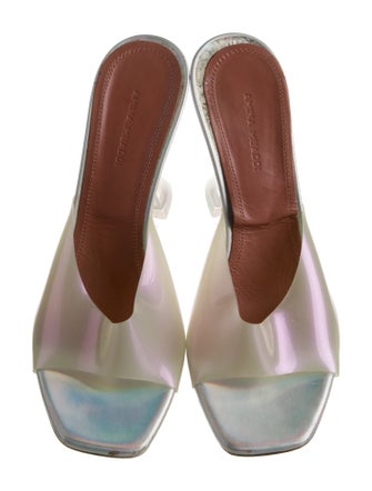 Amina Muaddi Lupita 'Iridescent' PVC Slides