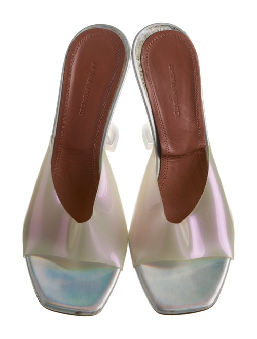 Amina Muaddi Lupita 'Iridescent' PVC Slides