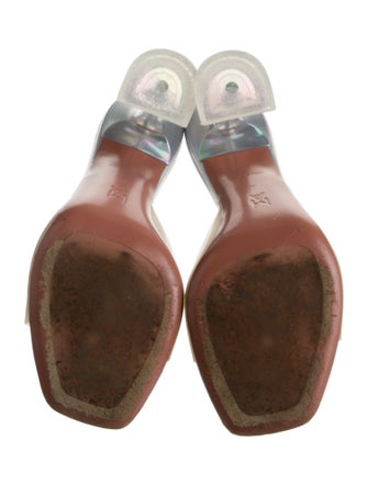 Amina Muaddi Lupita 'Iridescent' PVC Slides