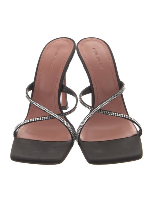 Amina Muaddi Adriana 105MM Satin Slides