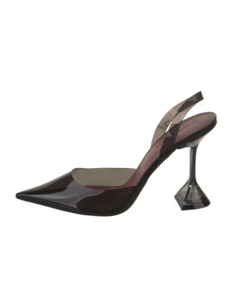 Amina Muaddi Holli PVC Slingback Pumps