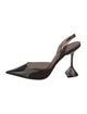 Amina Muaddi Holli PVC Slingback Pumps