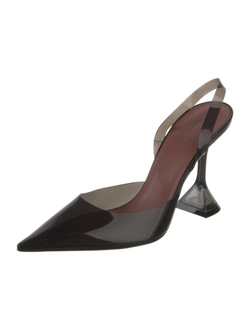 Amina Muaddi Holli PVC Slingback Pumps