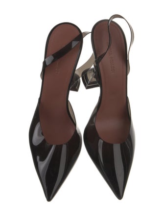 Amina Muaddi Holli PVC Slingback Pumps