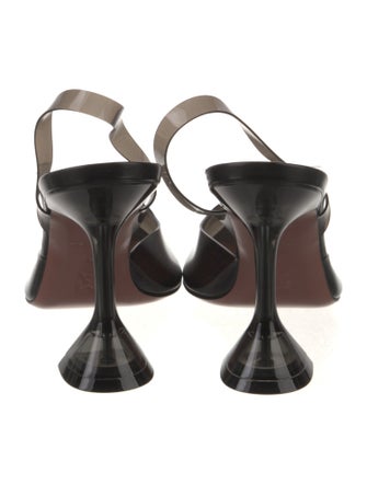 Amina Muaddi Holli PVC Slingback Pumps