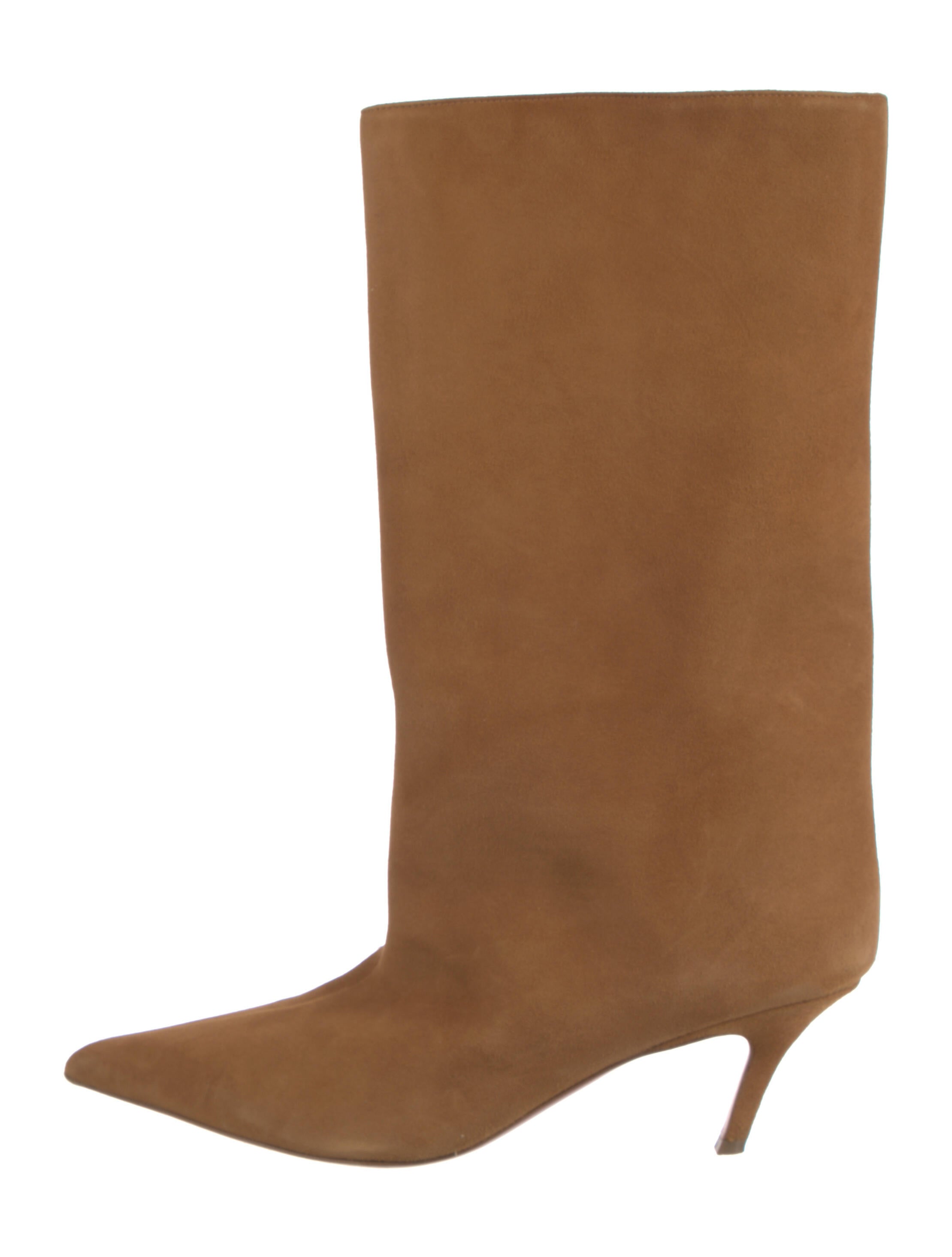 Amina Muaddi Fiona Suede Boots