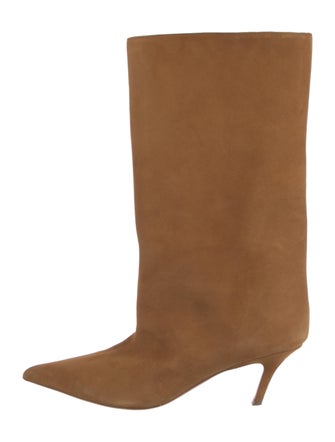 Amina Muaddi Fiona Suede Boots