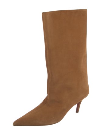 Amina Muaddi Fiona Suede Boots