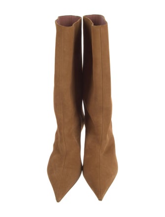 Amina Muaddi Fiona Suede Boots