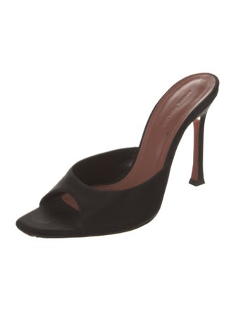 Amina Muaddi Satin Slides