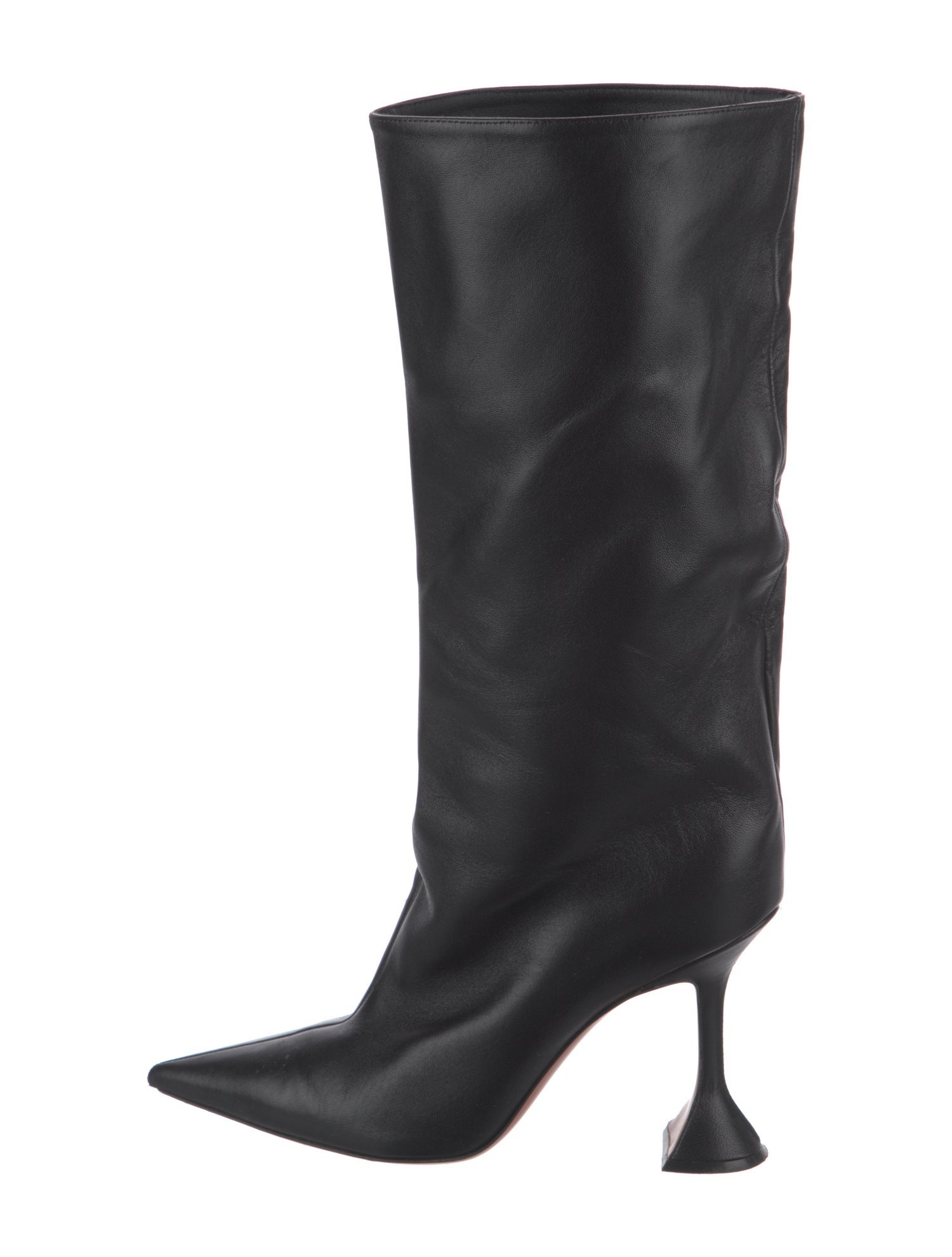 Amina Muaddi Leather Boots