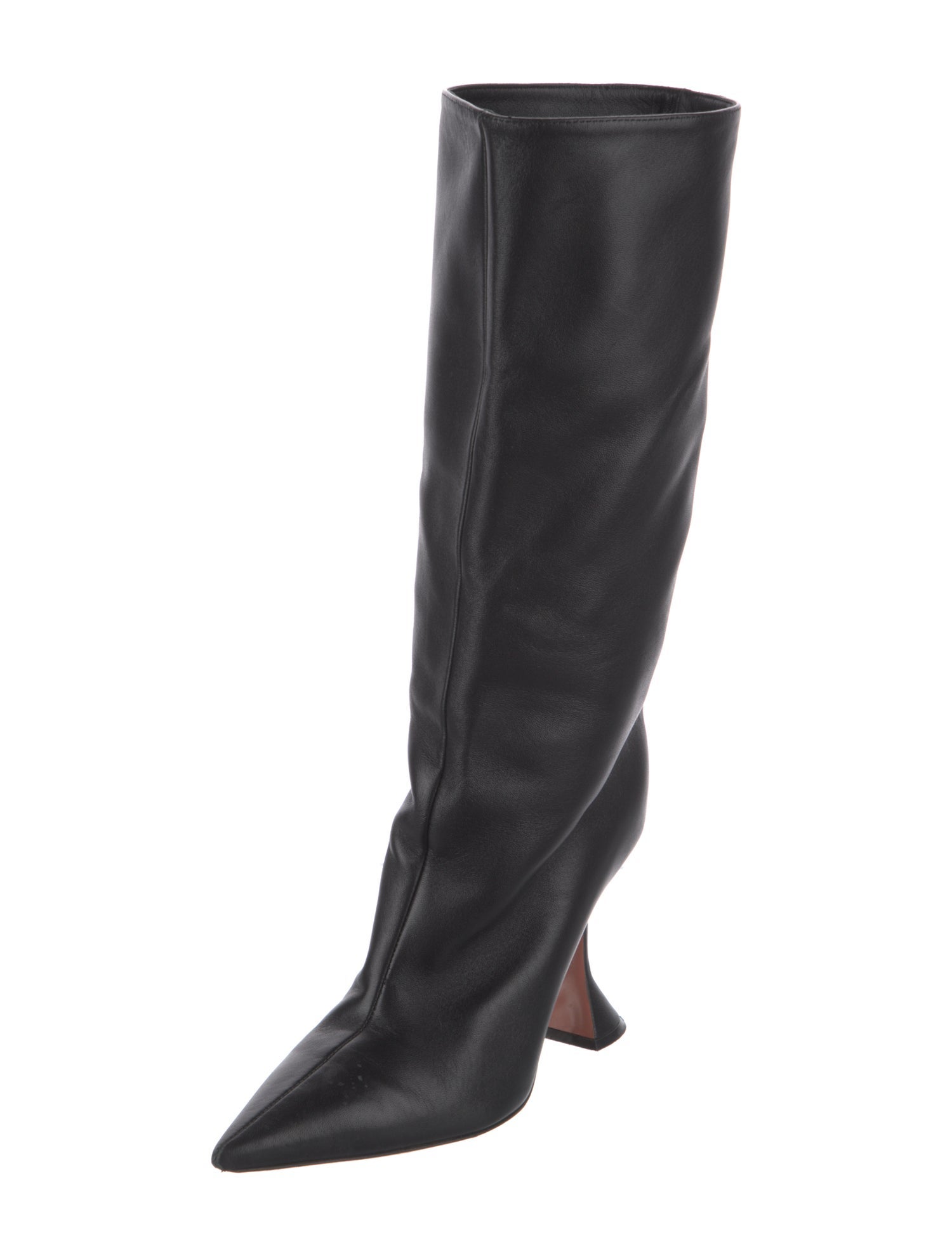 Amina Muaddi Leather Boots