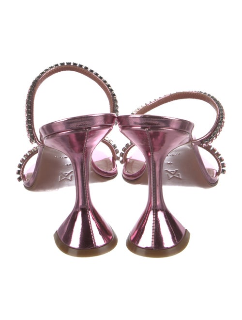 Amina Muaddi Gilda Patent Leather Slides