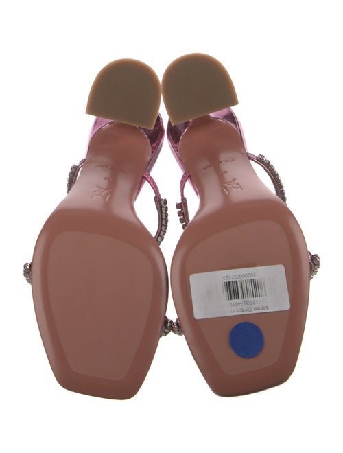 Amina Muaddi Gilda Patent Leather Slides