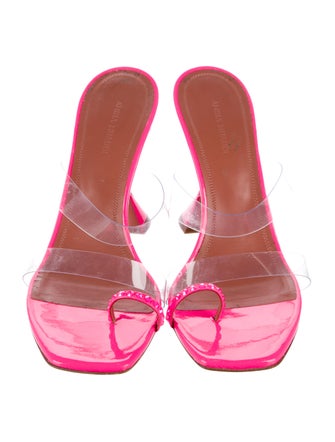 Amina Muaddi Sami Patent Leather Slides