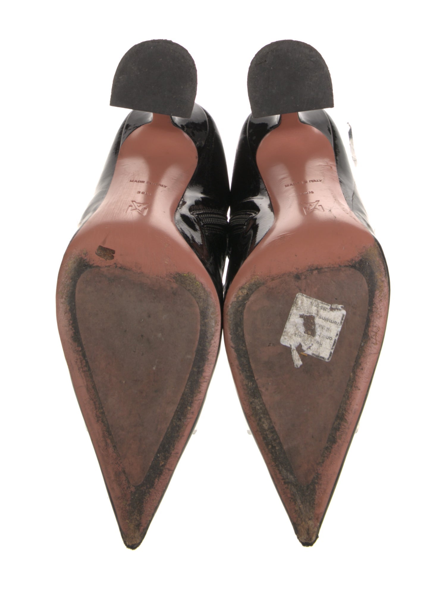 Amina Muaddi Sock Patent Leather Sock Boots