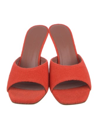 Amina Muaddi Lupita Terry Cloth Slides