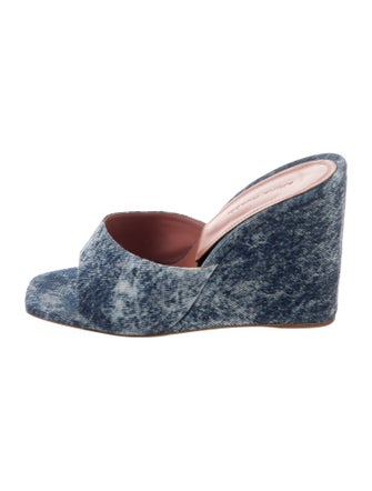 Amina Muaddi Lupita 95 Denim Slides