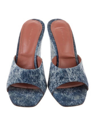 Amina Muaddi Lupita 95 Denim Slides