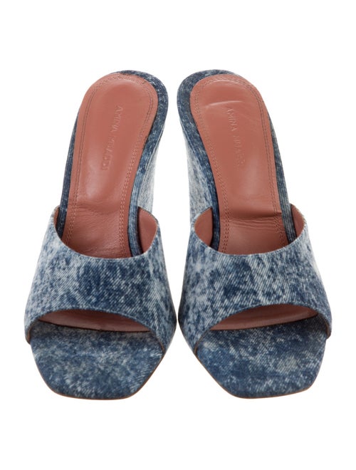 Amina Muaddi Lupita 95 Denim Slides