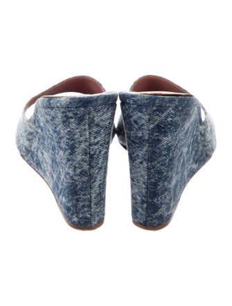 Amina Muaddi Lupita 95 Denim Slides