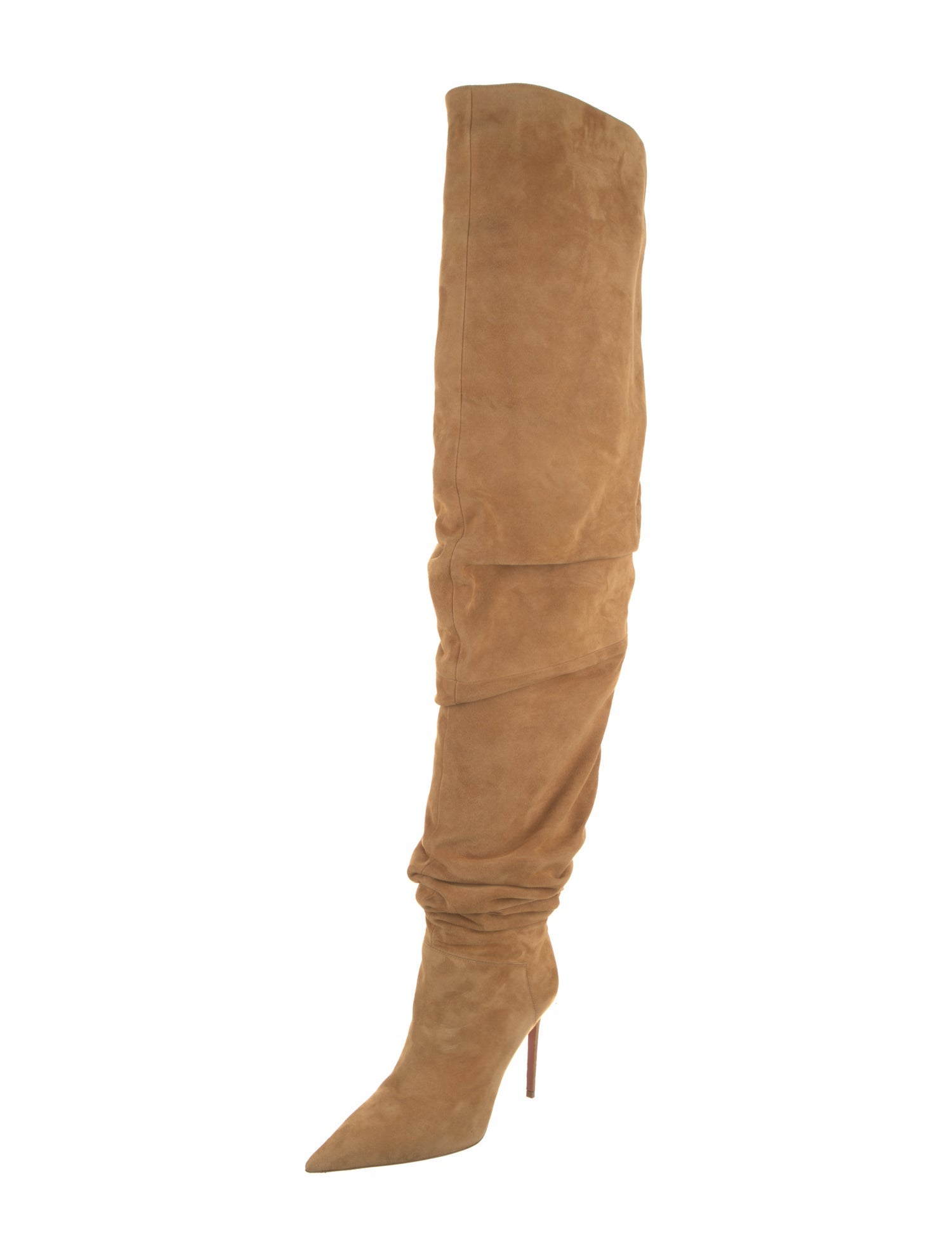 Amina Muaddi Jahleel Suede Slouch Boots