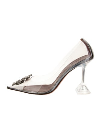 Amina Muaddi PVC Crystal Embellishments Pumps