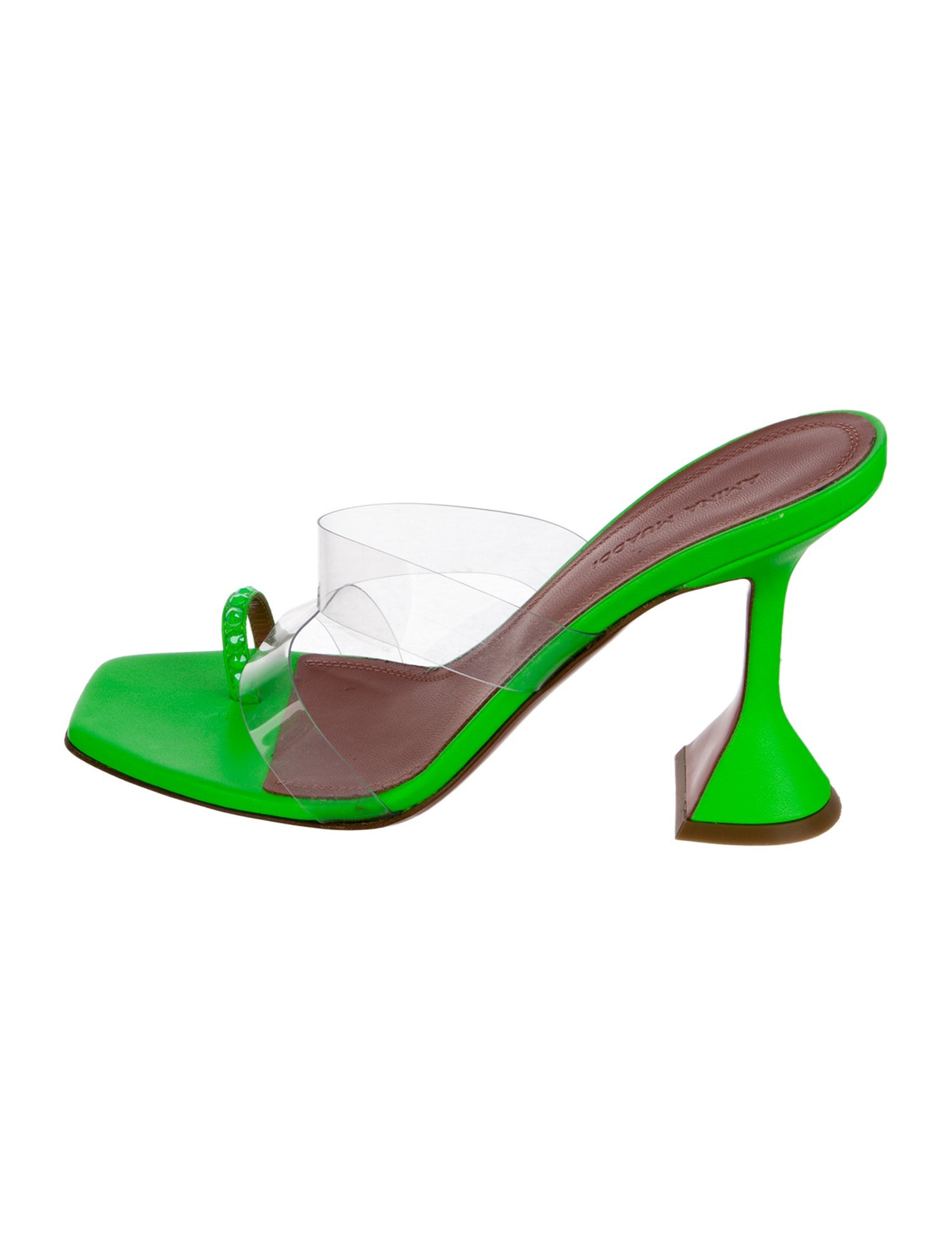 Amina Muaddi Leather Slides