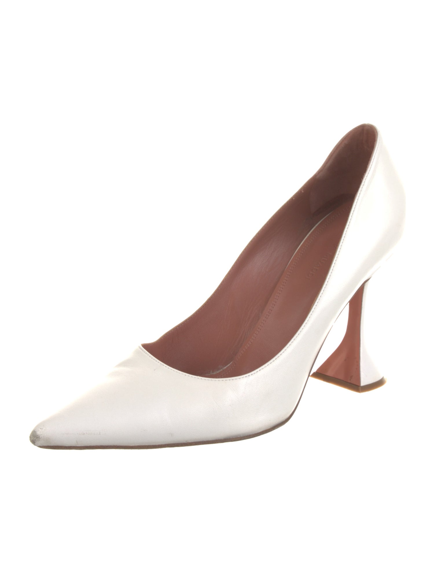 Amina Muaddi Ami Leather Pumps