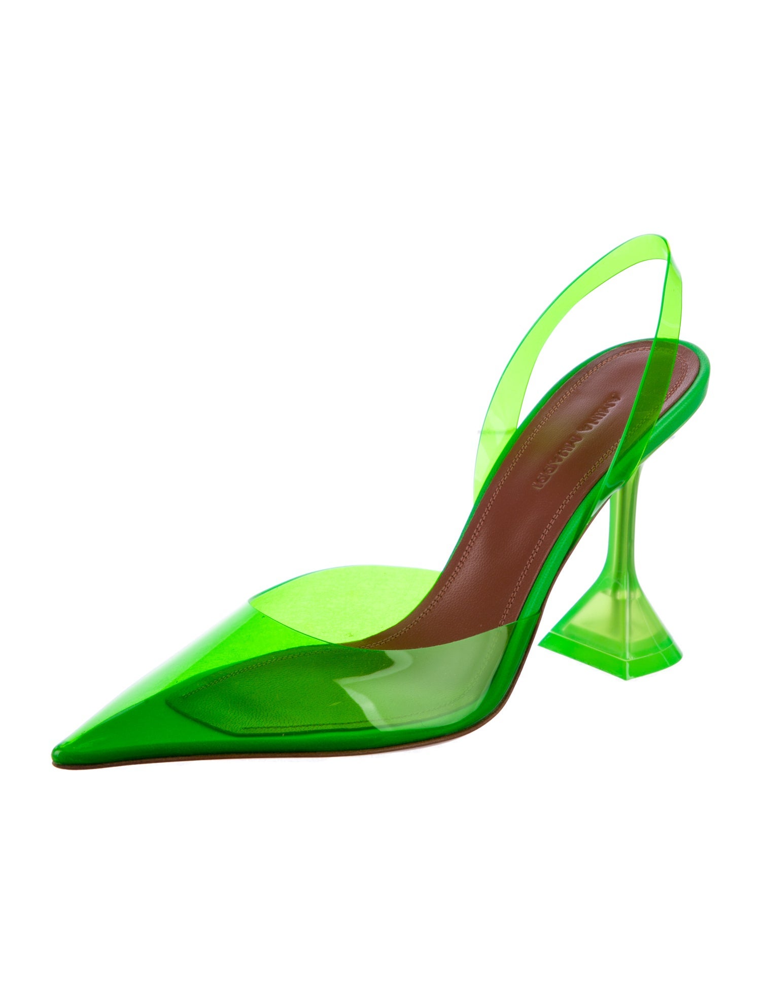 Amina Muaddi Holli PVC Slingback Pumps