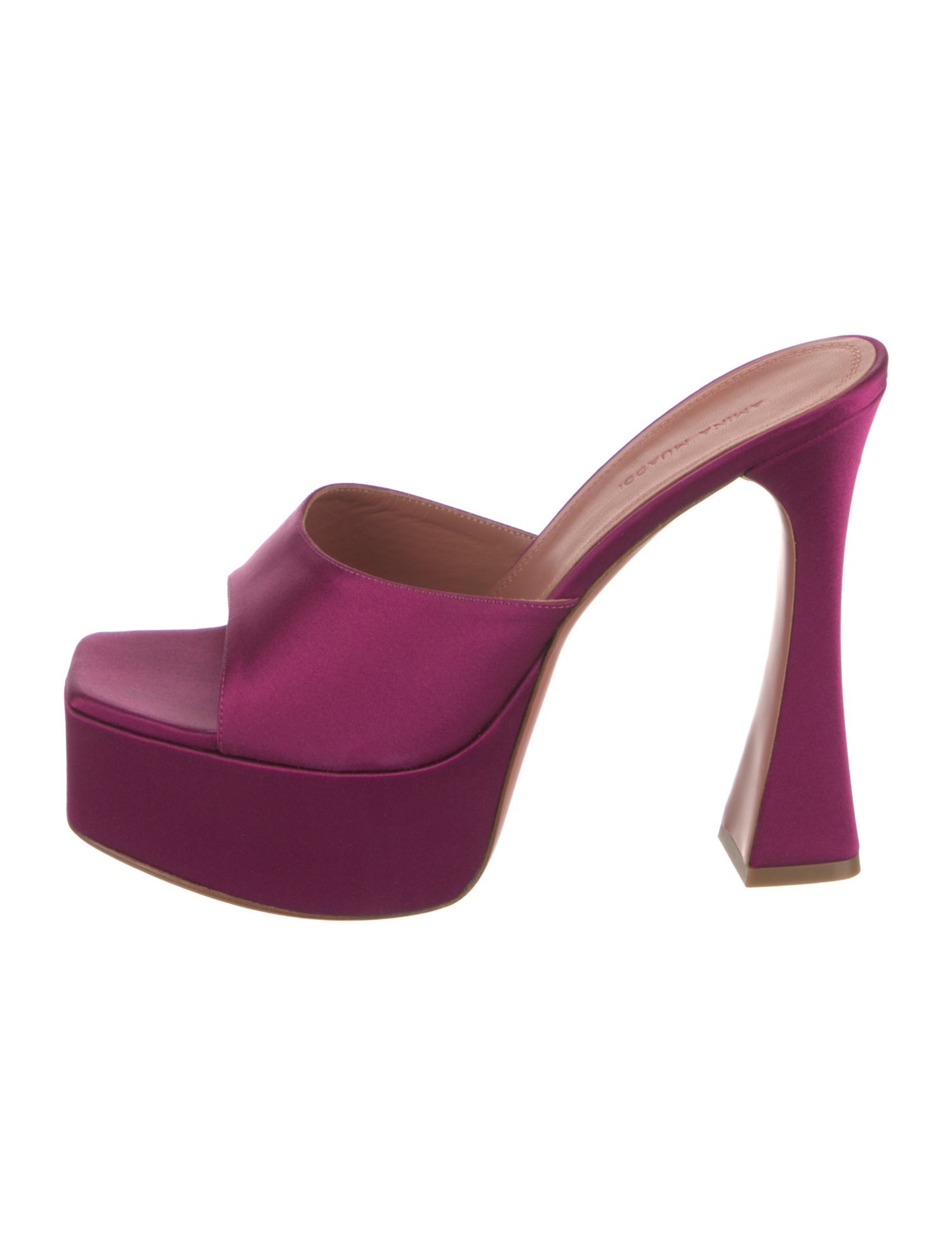 Amina Muaddi Dalida Satin Mules