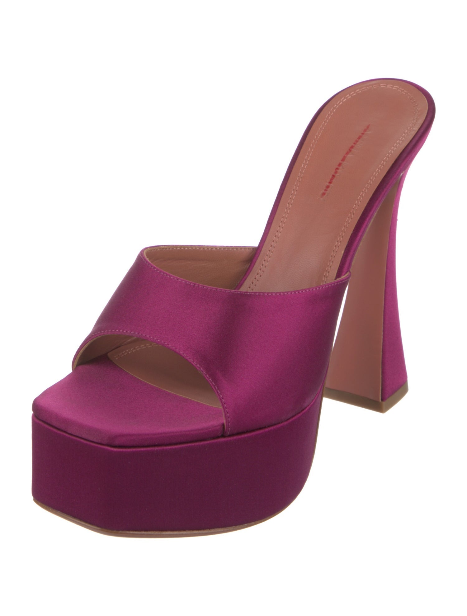 Amina Muaddi Dalida Satin Mules