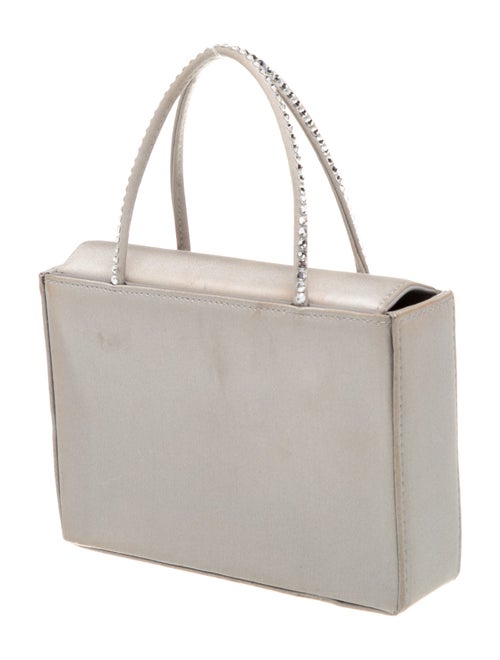 Amina Muaddi Satin Top Handle Bag