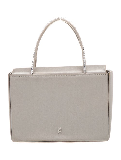 Amina Muaddi Satin Top Handle Bag