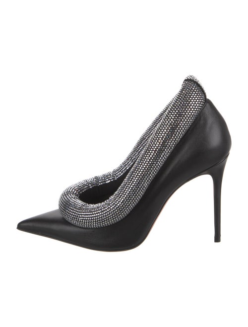 Amina Muaddi Yoon Calfskin Pumps