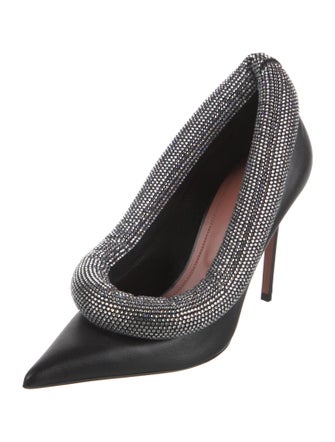 Amina Muaddi Yoon Calfskin Pumps