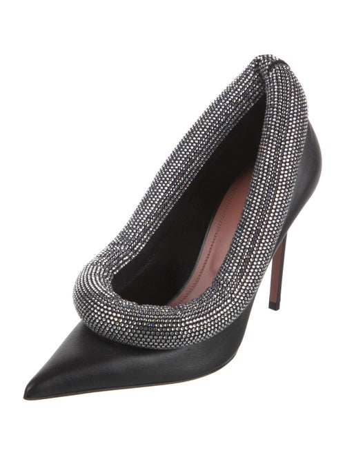 Amina Muaddi Yoon Calfskin Pumps