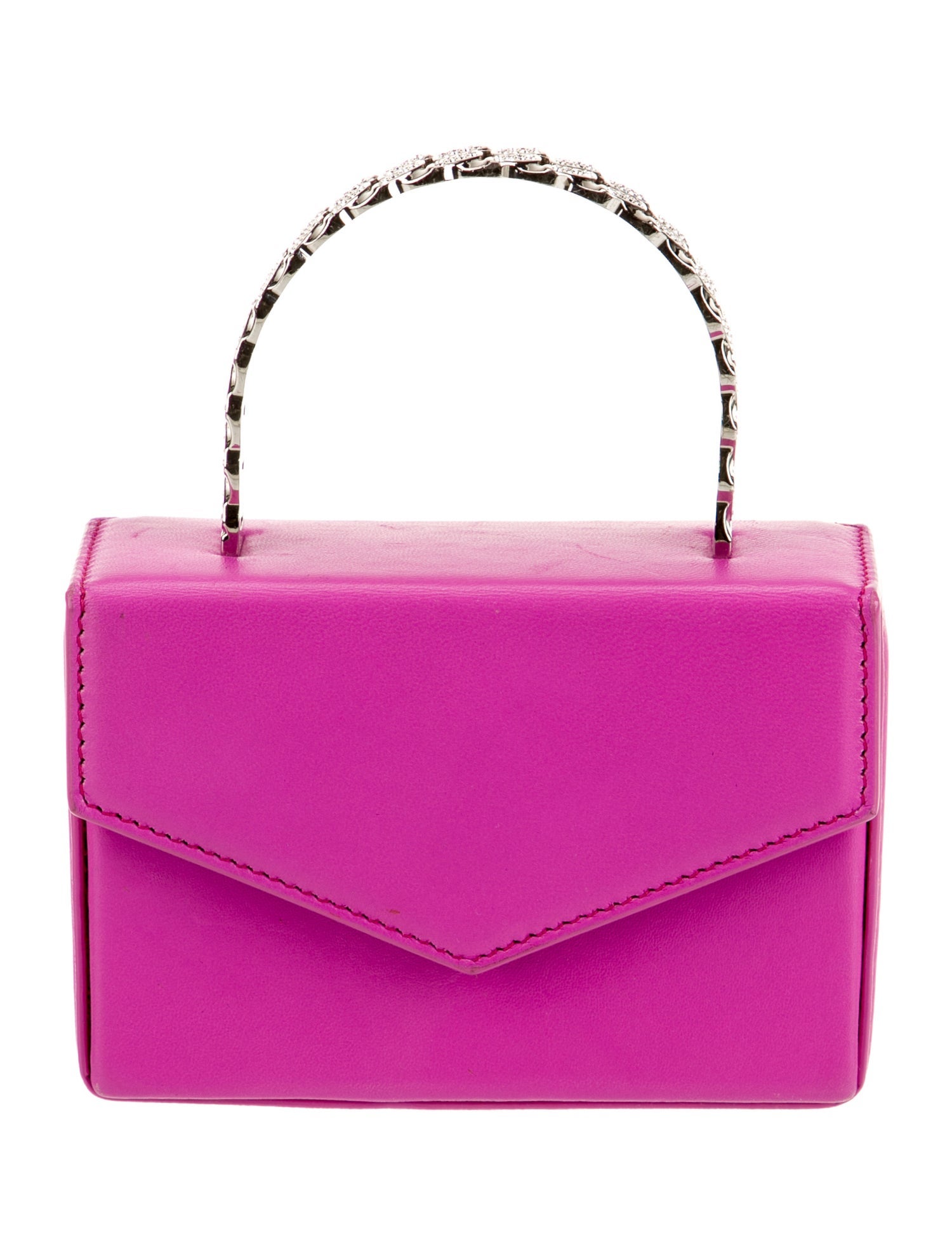 Amina Muaddi Leather Evening Bag