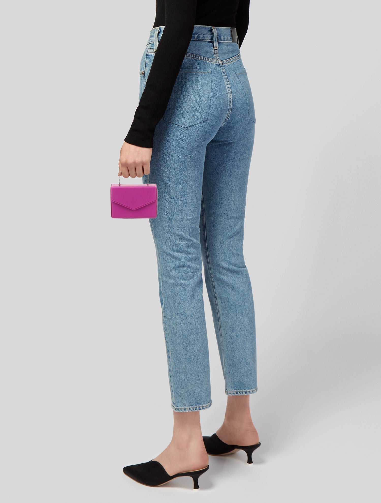 Amina Muaddi Leather Evening Bag