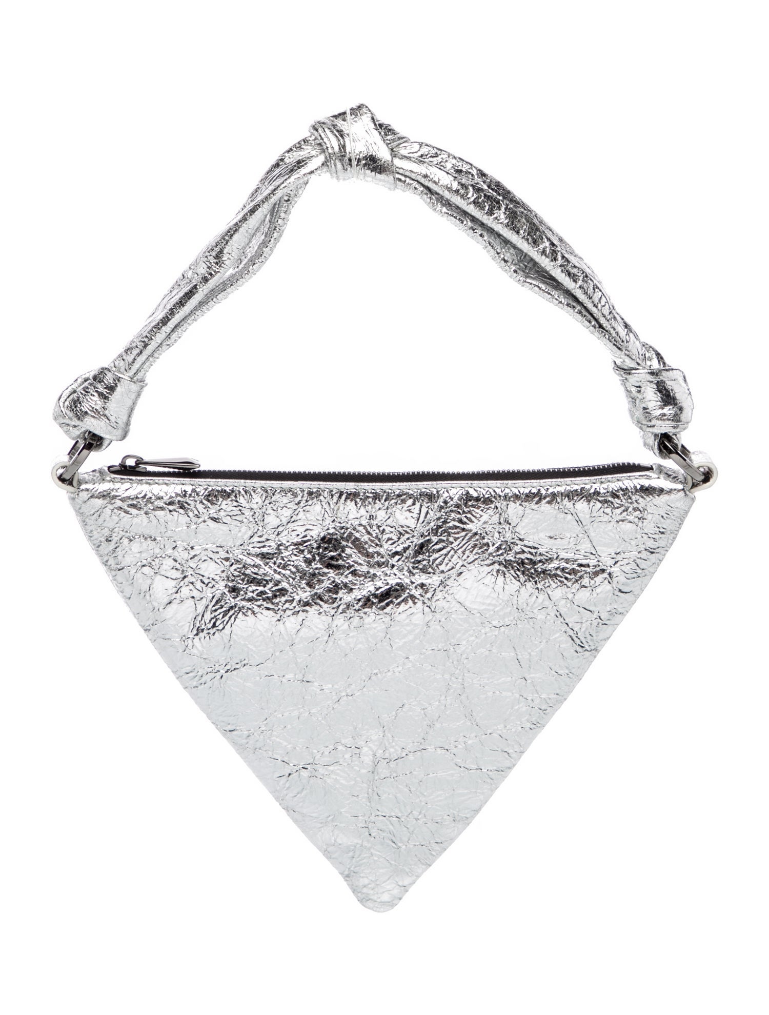 Amina Muaddi Leather Top Handle Bag Small