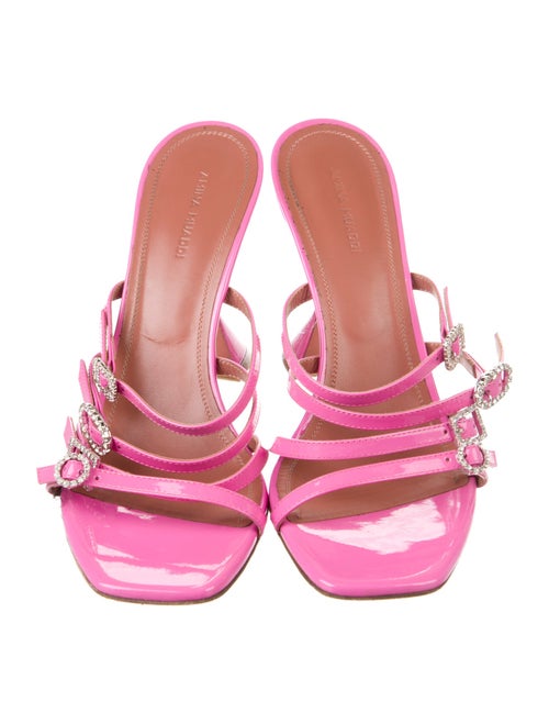 Amina Muaddi Robyn Leather Slides