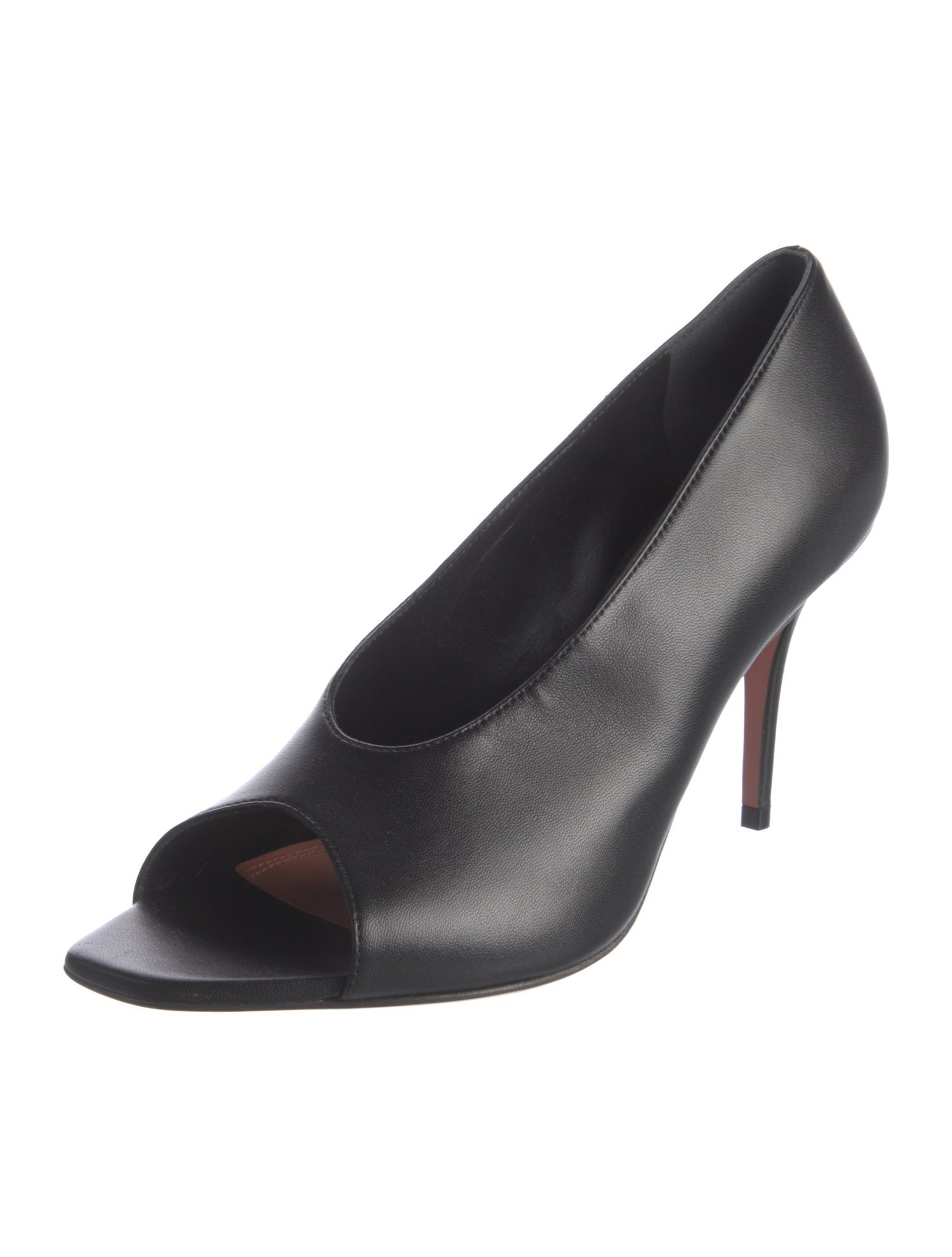 Amina Muaddi Julianne Leather Pumps