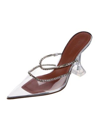 Amina Muaddi Gilda PVC Mules
