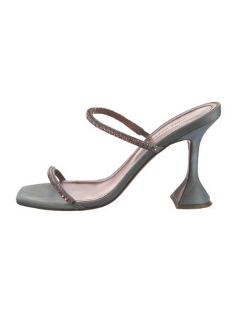 Amina Muaddi Gilda Satin Slides