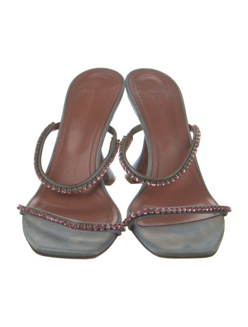 Amina Muaddi Gilda Satin Slides