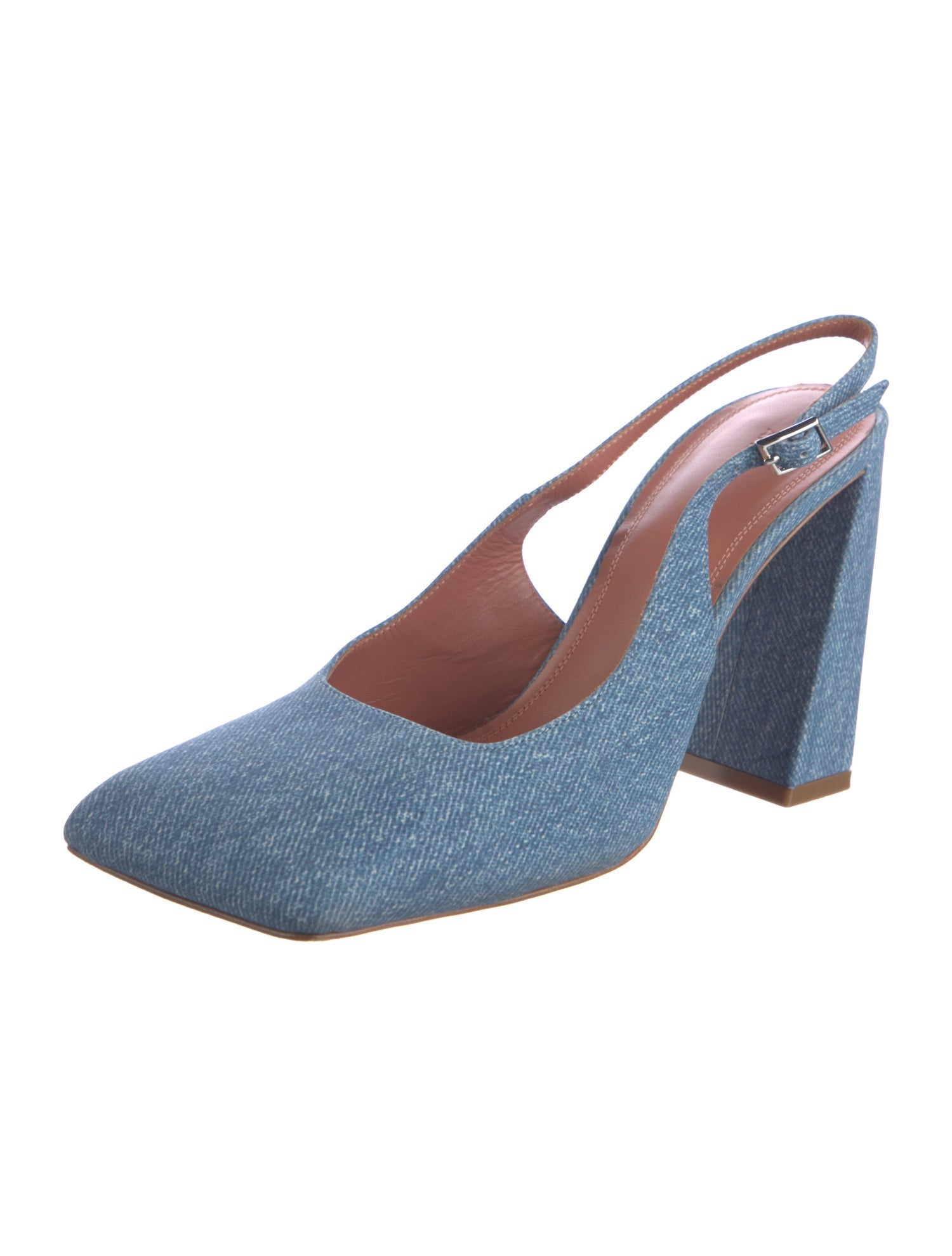 Amina Muaddi Charlotte Suede Slingback Pumps