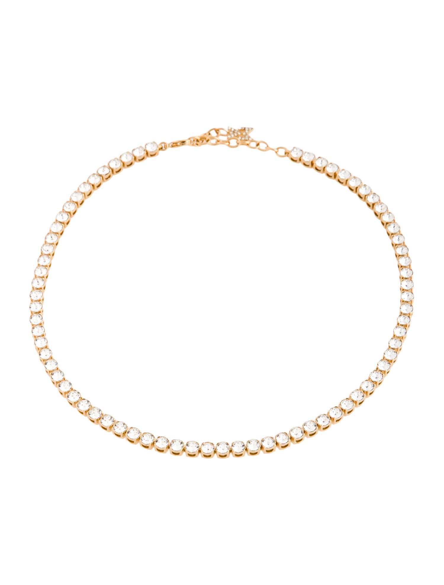 Amina Muaddi Crystal Tennis Collar Necklace