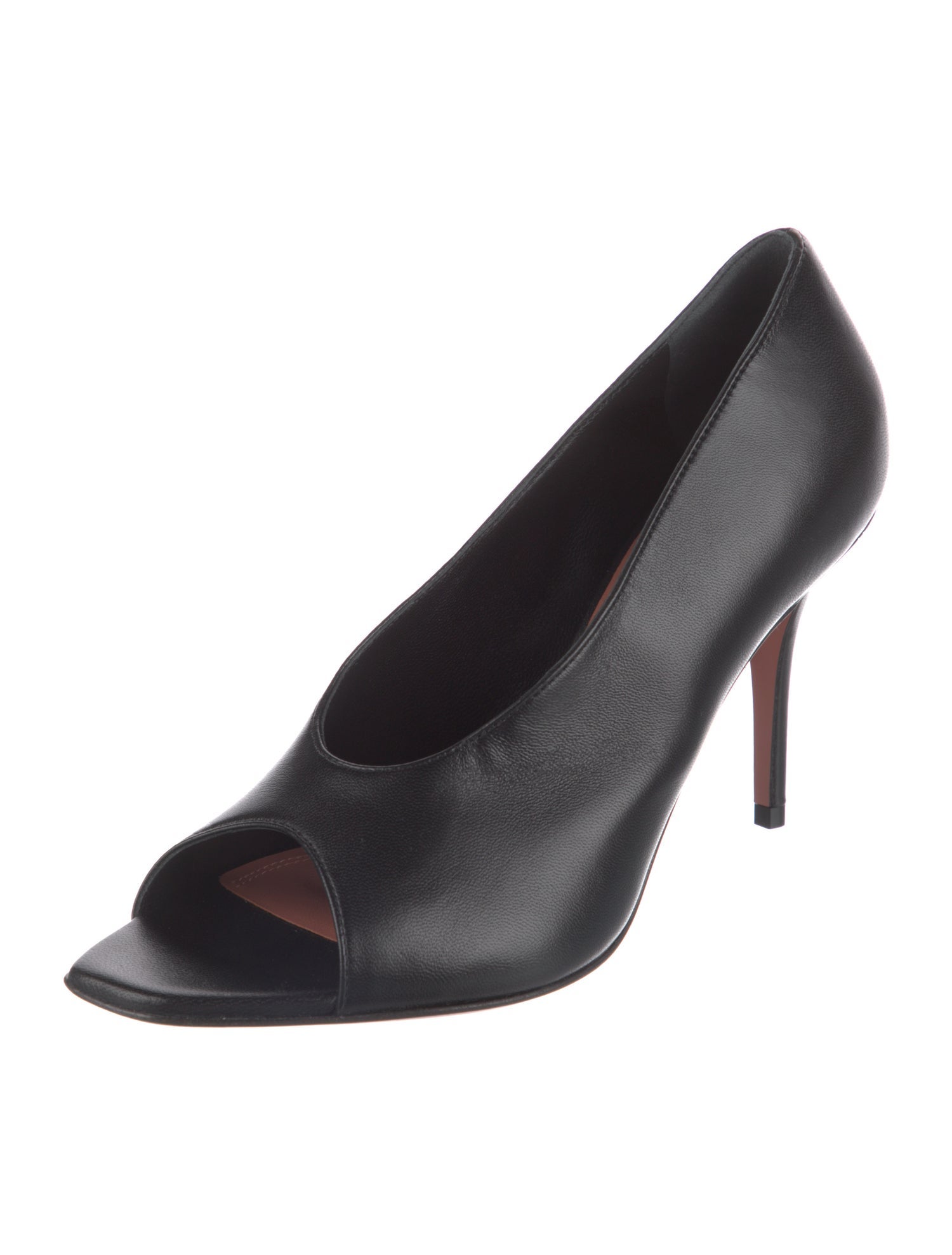 Amina Muaddi Julianne Leather Pumps w/ Tags