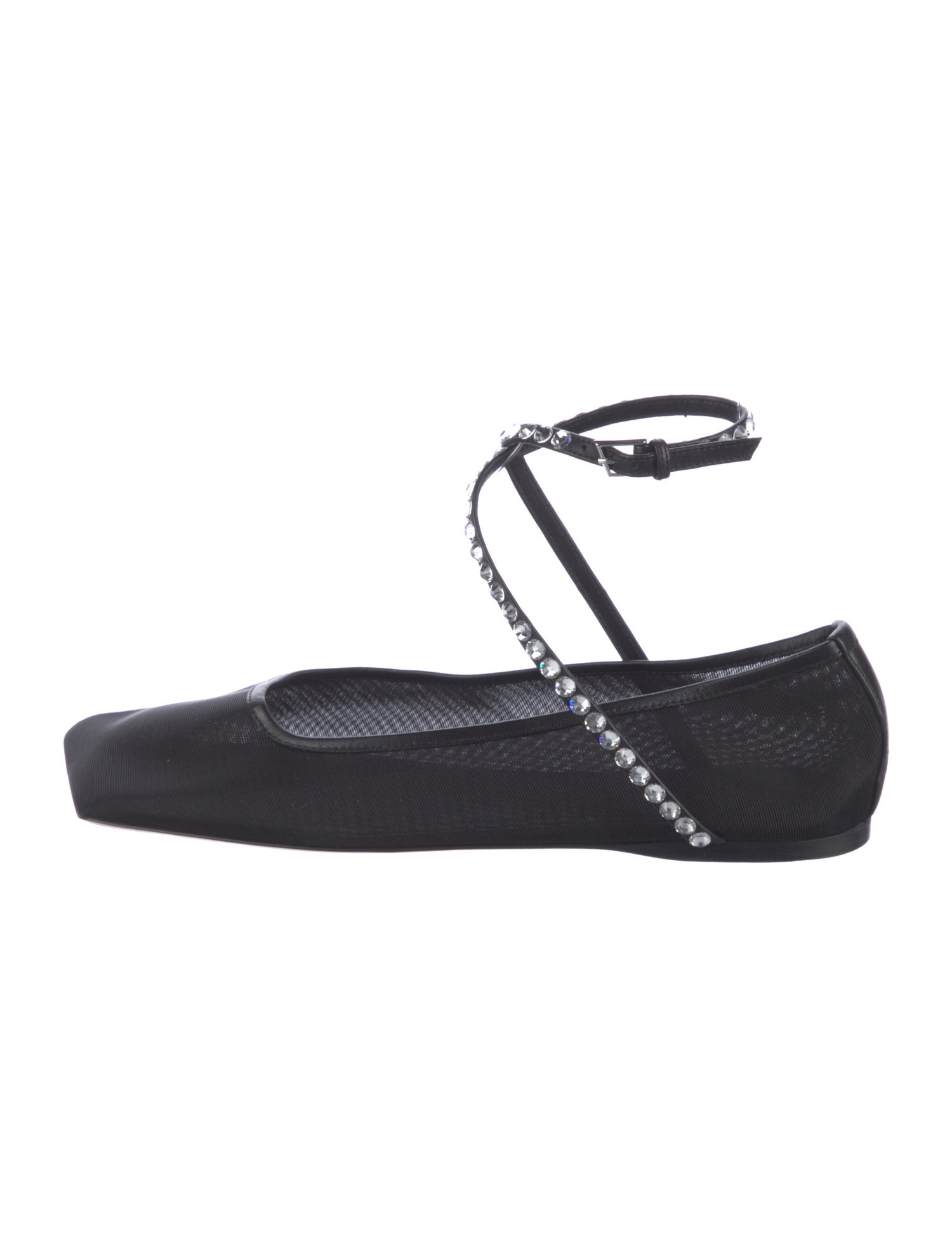 Amina Muaddi ANE Mesh Ballet Flats
