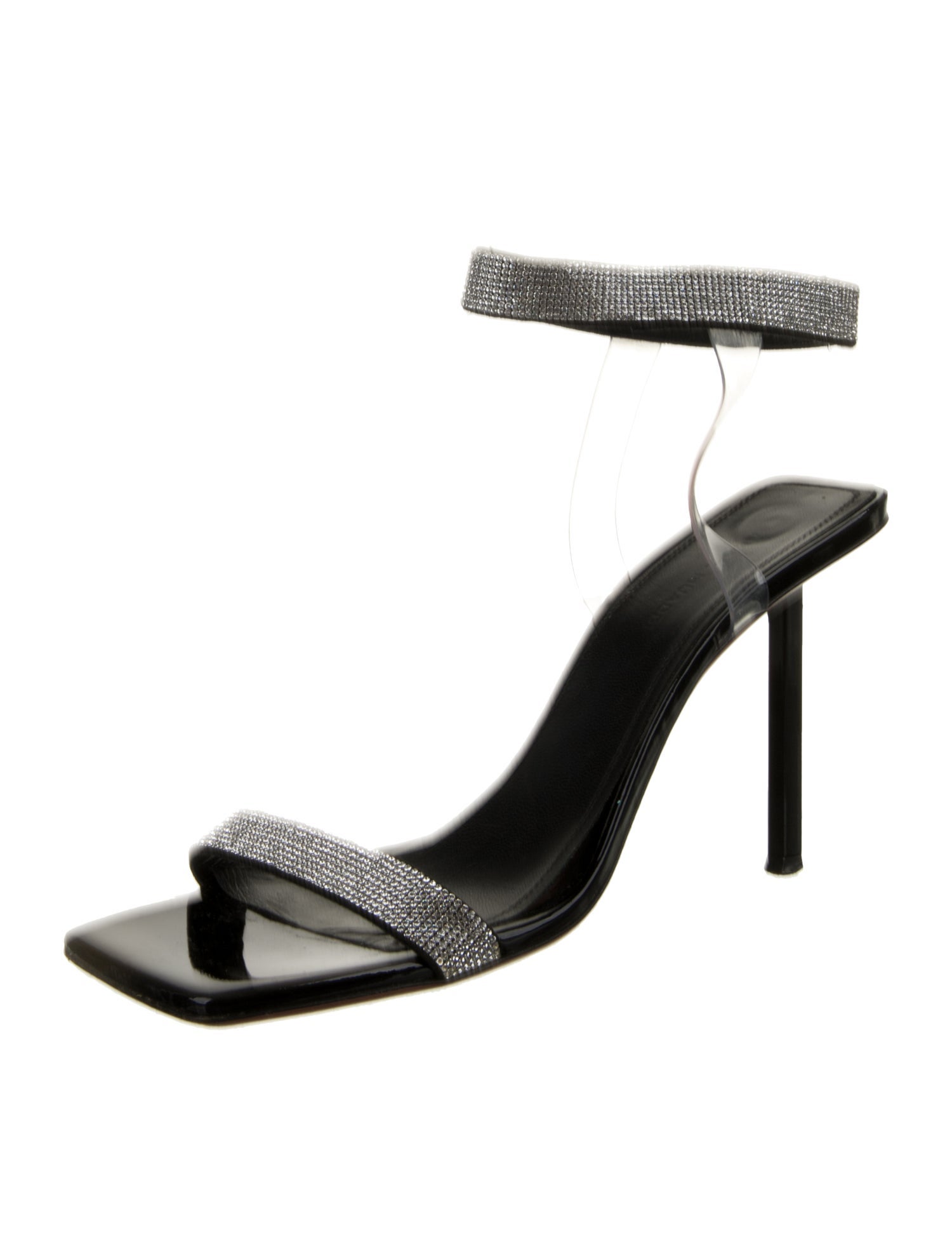 Amina Muaddi Rih Patent Leather Sandals